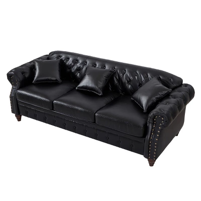 ModernLuxe 85.8" Chesterfield Sofa - Classic Tufted 3-Seat Couch with Hidden Storage 13 ModernLuxe 85.8" Chesterfield Sofa - Classic Tufted 3-Seat Couch with Hidden Storage - Image 11