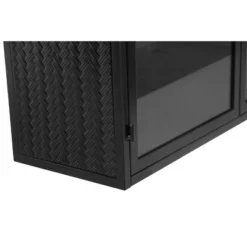 27.56" 3-Tier Storage Shelf Glass Door Wall Cabinet With Characteristic Woven Pattern - ModernLuxe 17 27.56" 3-Tier Storage Shelf Glass Door Wall Cabinet With Characteristic Woven Pattern - ModernLuxe -Luxe Furniture Sale GUEST 7abf2dea b207 4e21 bee4 75bc2ad68b00