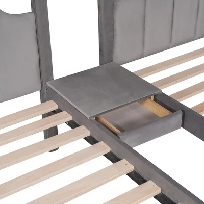 ModernLuxe Triple Bunk Bed - Full Over Twin & Twin with Storage Drawers 13 ModernLuxe Triple Bunk Bed - Full Over Twin & Twin with Storage Drawers - Image 11