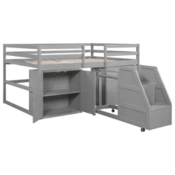 ModernLuxe Full Size Functional Loft Bed with Integrated Cabinets, Drawers, and Wardrobe Staircase 16 ModernLuxe Full Size Functional Loft Bed with Integrated Cabinets, Drawers, and Wardrobe Staircase -Luxe Furniture Sale GUEST 7bbbd3c1 c45e 4528 aae4 f48624f590c2