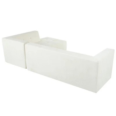 ModernLuxe 112.2"W Minimalist L-Shaped Modular Sofa Set in Chenille 15 ModernLuxe 112.2"W Minimalist L-Shaped Modular Sofa Set in Chenille - Image 13