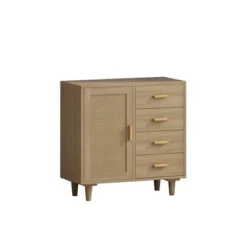 Wooden Cabinet With 4 Drawers And Rattan Decorative Doors, Natural - ModernLuxe 11 Wooden Cabinet With 4 Drawers And Rattan Decorative Doors, Natural - ModernLuxe -Luxe Furniture Sale GUEST 7c27b5ab 11e8 41f7 a4dd a7028d6a92e5