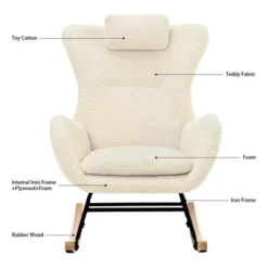 Teddy Tufted Rocking Chair With Rubber Legs - ModernLuxe -Luxe Furniture Sale GUEST 7c919cee f015 4b4a b24e cc78af5ba1ba