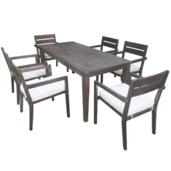 ModernLuxe 7-Piece Acacia Wood Outdoor Dining Set - All-Weather Patio Furniture with 6 Cushioned Chairs 20 ModernLuxe 7-Piece Acacia Wood Outdoor Dining Set - All-Weather Patio Furniture with 6 Cushioned Chairs -Luxe Furniture Sale GUEST 7cf2a213 a9d8 48a7 956d 65281fd5365a