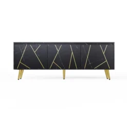 Modern TV Stand For 65" TV With Large Storage, Black - ModernLuxe -Luxe Furniture Sale GUEST 7d50f057 d6fb 4d1c 85d4 303fa9e45dc5