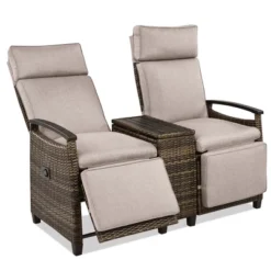 ModernLuxe Patio Recliner Loveseat with Adjustable Backrest & Storage Table -Luxe Furniture Sale GUEST 7d540fef 00f7 46cf 8625 ac451b39e844