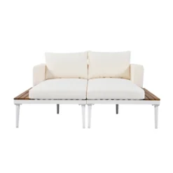 ModernLuxe Outdoor Patio Daybed - 2-in-1 Padded Chaise Lounge with Acacia Wood Side Tables 18 ModernLuxe Outdoor Patio Daybed - 2-in-1 Padded Chaise Lounge with Acacia Wood Side Tables -Luxe Furniture Sale GUEST 7db76f4d c00d 44c5 a520 2bc735fe718a