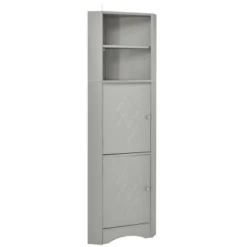 Tall Bathroom Freestanding Corner Cabinet With Door And Adjustable Shelves - ModernLuxe 15 Tall Bathroom Freestanding Corner Cabinet With Door And Adjustable Shelves - ModernLuxe -Luxe Furniture Sale GUEST 7dc84f78 0834 47e9 82c9 82316da738ae