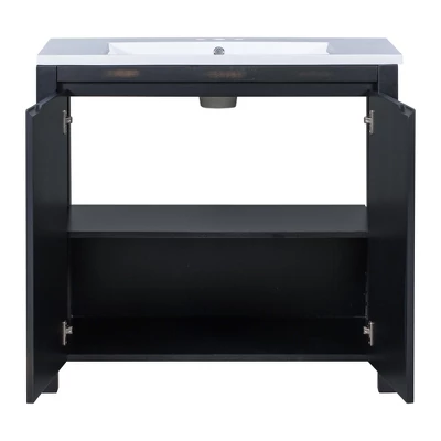 36" Bathroom Vanity With Sink, Espresso - ModernLuxe 9 36" Bathroom Vanity With Sink, Espresso - ModernLuxe - Image 7