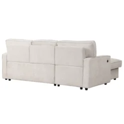 89" Sleeper Sectional Sofa Couches With Storage Space, USB Port And 2 Cup Holders-ModernLuxe -Luxe Furniture Sale GUEST 7e466448 7a31 41a9 8a51 38cda81b22cd