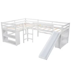 ModernLuxe Twin Size L-Shaped Loft Bed with Slide and Movable Two-Tier Shelves 16 ModernLuxe Twin Size L-Shaped Loft Bed with Slide and Movable Two-Tier Shelves -Luxe Furniture Sale GUEST 7ef13c56 0afb 4b80 9853 2cd9eef6f1a3
