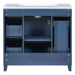 36" Bathroom Cabinet With Sink, Soft Close Doors And Drawers, Navy Blue - ModernLuxe 17 36" Bathroom Cabinet With Sink, Soft Close Doors And Drawers, Navy Blue - ModernLuxe -Luxe Furniture Sale GUEST 7fe41859 8a4a 4e46 98c1 aa2eb64f01c9