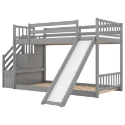 ModernLuxe Twin Over Twin Bunk Bed with Convertible Slide and Storage Stairs -Luxe Furniture Sale GUEST 806f9b36 bd6d 4988 8d1d 5ad54789d743