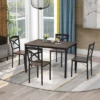 Modernluxe 5-Piece Wooden Dining Set With Metal Frame And 4 Ergonomic Chairs Brown-Industrial 2 Modernluxe 5-Piece Wooden Dining Set With Metal Frame And 4 Ergonomic Chairs Brown-Industrial -Luxe Furniture Sale GUEST 80de06f4 b0cd 462a bf8e 124448688679