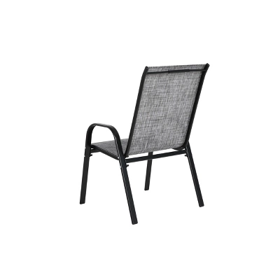 ModernLuxe Set of 2 Outdoor Patio Chairs with Breathable Textilene & Steel Frame 8 ModernLuxe Set of 2 Outdoor Patio Chairs with Breathable Textilene & Steel Frame - Image 6