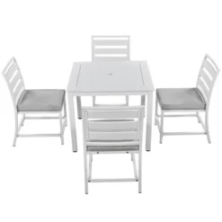 ModernLuxe 4-Seat Outdoor Dining Set with Acacia Wood Table and Cushioned Chairs -Luxe Furniture Sale GUEST 81a6ebab 341a 4b8d 8e18 37495e28c984