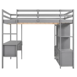 ModernLuxe Loft Bed with Built-In Desk, Multi-Storage Shelves and Drawers -Luxe Furniture Sale GUEST 82287919 0217 4fd5 af7d bb18cc363a2b