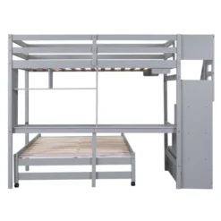 ModernLuxe Twin Over Full Bunk Bed with Storage Stairs, Desk and Integrated Hanger 21 ModernLuxe Twin Over Full Bunk Bed with Storage Stairs, Desk and Integrated Hanger -Luxe Furniture Sale GUEST 828ef935 df4e 4658 bd1c 621845312b2c