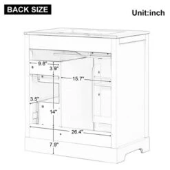 ModernLuxe 30-Inch Bathroom Vanity with Integrated Ceramic Sink Top and 2 Drawers 15 ModernLuxe 30-Inch Bathroom Vanity with Integrated Ceramic Sink Top and 2 Drawers -Luxe Furniture Sale GUEST 8359a216 6366 41a4 90c5 8fb21f130197
