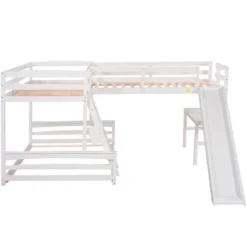 ModernLuxe Triple Bunk Bed with Twin Loft, Full Lower Bed, Desk, and Slide 15 ModernLuxe Triple Bunk Bed with Twin Loft, Full Lower Bed, Desk, and Slide -Luxe Furniture Sale GUEST 83cce265 00f6 41b7 a696 510f0022b98d