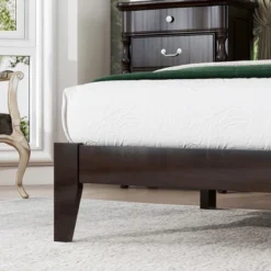 Queen/Full/King Size Rubber Wood Platform Bed With Rattan Headboard, Bed Frame With Support Legs - ModernLuxe 13 Queen/Full/King Size Rubber Wood Platform Bed With Rattan Headboard, Bed Frame With Support Legs - ModernLuxe -Luxe Furniture Sale GUEST 852c7ffa 8361 49e2 aa35 43918b828ff3