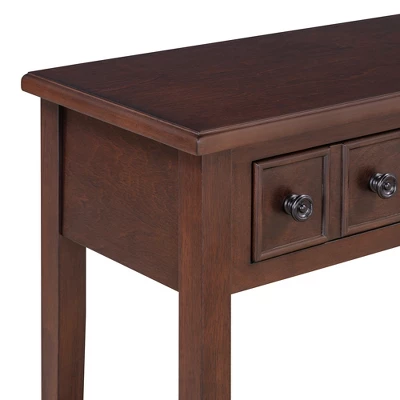 ModernLuxe 38" Rustic Console Table with 2 Drawers and Open Shelf 15 ModernLuxe 38" Rustic Console Table with 2 Drawers and Open Shelf - Image 13