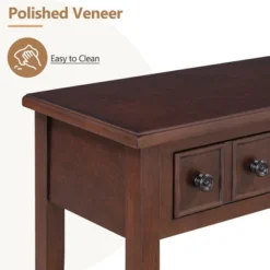 ModernLuxe 38" Rustic Console Table with 2 Drawers and Open Shelf 21 ModernLuxe 38" Rustic Console Table with 2 Drawers and Open Shelf -Luxe Furniture Sale GUEST 8695ef34 77ff 407f a15a f835fac498e7