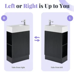 ModernLuxe 18.6" Bathroom Vanity with Ceramic Sink and Reversible Two-Tier Shelf 18 ModernLuxe 18.6" Bathroom Vanity with Ceramic Sink and Reversible Two-Tier Shelf -Luxe Furniture Sale GUEST 86eea5d2 cb00 4757 bd89 916c67d7d90a