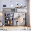 ModernLuxe Wooden Loft Bed with Integrated Desk, Storage Shelves and Writing Board 2 ModernLuxe Wooden Loft Bed with Integrated Desk, Storage Shelves and Writing Board -Luxe Furniture Sale GUEST 874fdf40 e6d2 4171 988f b499bf5f93e1