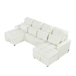 ModernLuxe 110.2" U-Shaped Sectional Sofa Bed with Dual Storage & USB -Luxe Furniture Sale GUEST 87518b31 8fe4 4043 81fc 6dbfa004b5fb