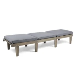 ModernLuxe Outdoor Acacia Wood Reclining Daybed with Full-Length Cushion -Luxe Furniture Sale GUEST 87695059 2d9c 4f99 9890 4d6b873dcec9