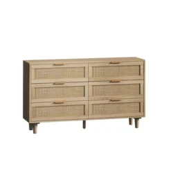 6-Drawer Rattan Dresser For Living Room And Bedroom, Natural - ModernLuxe 13 6-Drawer Rattan Dresser For Living Room And Bedroom, Natural - ModernLuxe -Luxe Furniture Sale GUEST 88e10631 59fb 4ddb b73c 522ff3746476