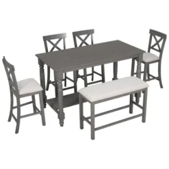 6-Piece Counter Height Dining Table Set Table With 4 Chairs And 1 Benchs - ModernLuxe 18 6-Piece Counter Height Dining Table Set Table With 4 Chairs And 1 Benchs - ModernLuxe -Luxe Furniture Sale GUEST 88e766dc 6f40 4981 83fe f729f21271d8