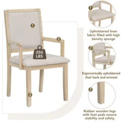 ModernLuxe 5-Piece Round Extendable Dining Table Set with 4 Upholstered Armchairs -Luxe Furniture Sale GUEST 8940945e b9e8 4182 9cbc 349e3dfcb5af