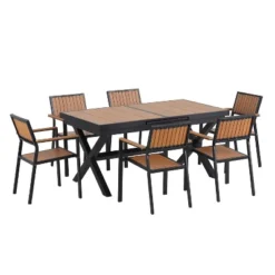 ModernLuxe 7-Piece Outdoor Dining Set with Extendable Table & 6 Chairs 19 ModernLuxe 7-Piece Outdoor Dining Set with Extendable Table & 6 Chairs -Luxe Furniture Sale GUEST 8963ff8e 364d 4960 983d 0a351ff627dc