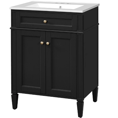 ModernLuxe 24-Inch Bathroom Vanity with Ceramic Sink and Storage Cabinet 10 ModernLuxe 24-Inch Bathroom Vanity with Ceramic Sink and Storage Cabinet - Image 8