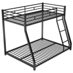 ModernLuxe Metal Twin Over Full Floor Bunk Bed with Integrated Safety Ladder -Luxe Furniture Sale GUEST 8a5dd3ff 0ed2 4d76 8c8f cbbaedb8ebb3