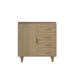 Wooden Cabinet With 4 Drawers And Rattan Decorative Doors, Natural - ModernLuxe 12 Wooden Cabinet With 4 Drawers And Rattan Decorative Doors, Natural - ModernLuxe -Luxe Furniture Sale GUEST 8a656b4f e7cb 4277 ba62 568e475d174c