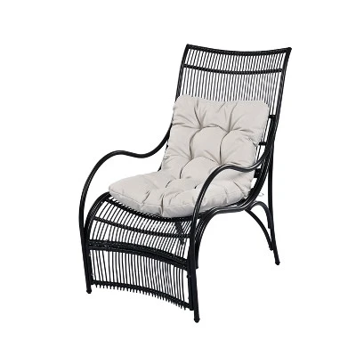 ModernLuxe 3-Piece Wicker Patio Furniture Set with Lounge Chair & Ottoman 6 ModernLuxe 3-Piece Wicker Patio Furniture Set with Lounge Chair & Ottoman - Image 4