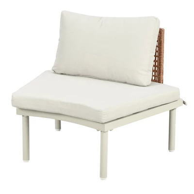 ModernLuxe 6/8-Piece Modular Half Moon Outdoor Sectional Set with Nesting Coffee Tables 13 ModernLuxe 6/8-Piece Modular Half Moon Outdoor Sectional Set with Nesting Coffee Tables - Image 11