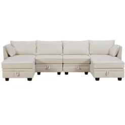 115.1" Modern Large U-Shape Storage Sectional Sofa, Convertible Sofa Bed With Reversible Chaise - ModernLuxe -Luxe Furniture Sale GUEST 8ae99faa 8066 4484 8f6c 8a0cfeb0bb4d