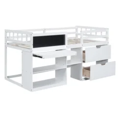 ModernLuxe Twin Size Low Loft Bed with Integrated Desk and Drawers 15 ModernLuxe Twin Size Low Loft Bed with Integrated Desk and Drawers -Luxe Furniture Sale GUEST 8bc7e9c0 361f 483e a665 4bb0af83fa95