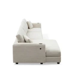 ModernLuxe 134" Oversized Corduroy Sectional Sofa with USB & Cup Holders -Luxe Furniture Sale GUEST 8c2e4785 45a3 4ad2 9170 e8afec9d7bb0