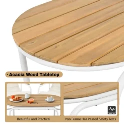 ModernLuxe 3-Piece Outdoor Patio Chaise Lounge Chair Set with Acacia Side Table -Luxe Furniture Sale GUEST 8d1dd11c df52 4c81 ba23 37f06df10be7