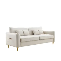 80.3" Modern Velvet Tufted Sofa With 2 Pillows And Gold Legs - ModernLuxe 16 80.3" Modern Velvet Tufted Sofa With 2 Pillows And Gold Legs - ModernLuxe -Luxe Furniture Sale GUEST 8d289b97 2258 4881 8e34 33ac5990aec7