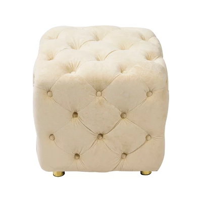 Modern Velvet Upholstered Ottoman - ModernLuxe 7 Modern Velvet Upholstered Ottoman - ModernLuxe - Image 5