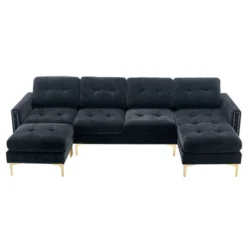 111" U-Shape Convertible Sectional Sofa Couch With Movable Ottoman-ModernLuxe 23 111" U-Shape Convertible Sectional Sofa Couch With Movable Ottoman-ModernLuxe -Luxe Furniture Sale GUEST 8e05bd29 ef06 48a2 81d8 ba2200598751
