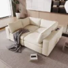 105.9" Upholstered Modular Sofa With USB Charge Ports, Wireless Charging And Built-in Bluetooth Speaker-ModernLuxe