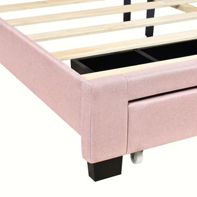 ModernLuxe Queen Upholstered Storage Bed with 2 Drawers - Linen Fabric 13 ModernLuxe Queen Upholstered Storage Bed with 2 Drawers - Linen Fabric - Image 11