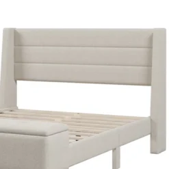 ModernLuxe Queen Size Upholstered Wood Storage Platform Bed Frame with Integrated Ottoman Bench 16 ModernLuxe Queen Size Upholstered Wood Storage Platform Bed Frame with Integrated Ottoman Bench -Luxe Furniture Sale GUEST 8ffd9e52 c6fe 40a5 b634 c123d8ca7e52